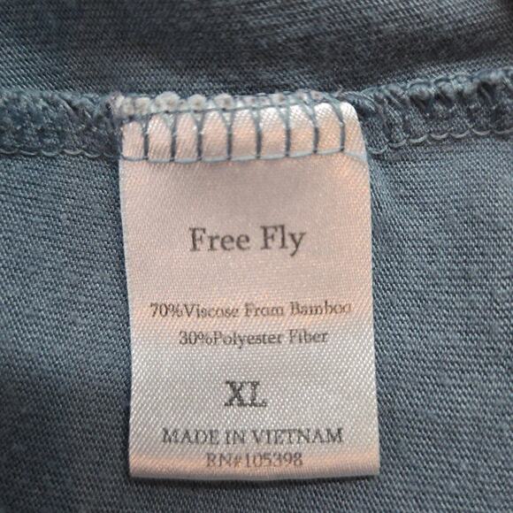 Free Fly Men's Bamboo Long Sleeve Shirt Grey Size XL - Picture 5 of 8